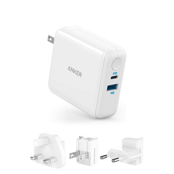 Begravelse tæt diakritisk POWERCORE III FUSION 5000 POWERBANK+WALL CHARGER WHITE – Ankerinnovation