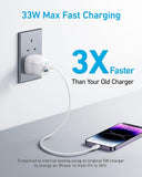 Anker 323 Charger 33W 3ft C-L bundle White