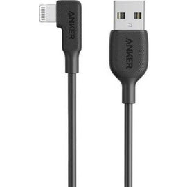 ANKER A TO RIGHT ANGLE LIGHTNING CABLE 3FT BLACK