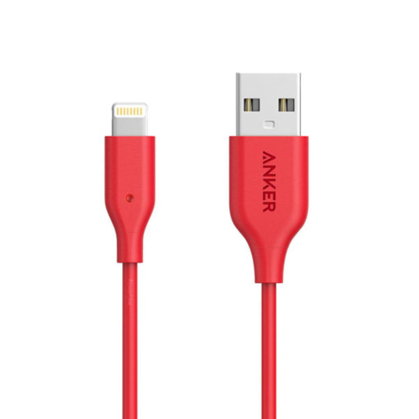 ANKER POWERLINE+LIGHTNING 1FT RED