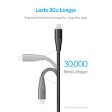 ANKER POWERLINE+II WITH LIGHTNING CONNECTOR 1FT BLACK